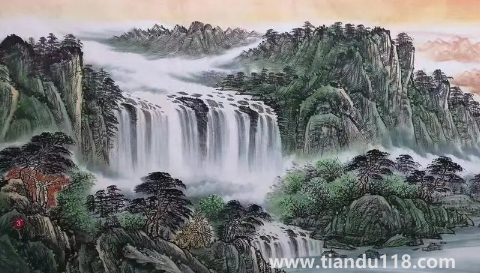 富水長(zhǎng)流畫(huà)掛客廳能不能旺財(cái)(旭日東升圖掛客廳好不好)(圖3) 富水長(zhǎng)流畫(huà)掛客廳能不能旺財(cái)3